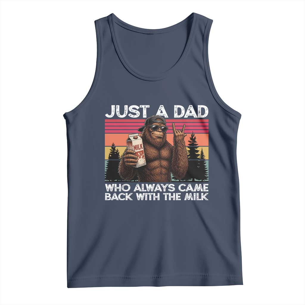 Just a Dad Who Always Came Back with The Milk Tank Top Funny Father's Day Gift