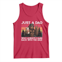 Just a Dad Who Always Came Back with The Milk Tank Top Funny Father's Day Gift