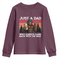 Just a Dad Who Always Came Back with The Milk Youth Sweatshirt Funny Father's Day Gift