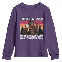 Just a Dad Who Always Came Back with The Milk Youth Sweatshirt Funny Father's Day Gift