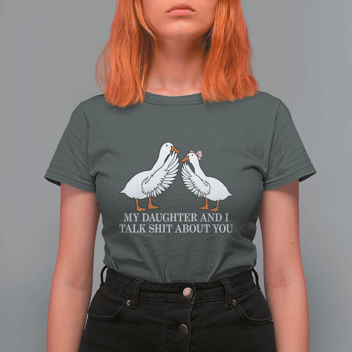 My Daughter And I Talk Shit About You T Shirt For Women Funny Sarcastic Dad Father's Day