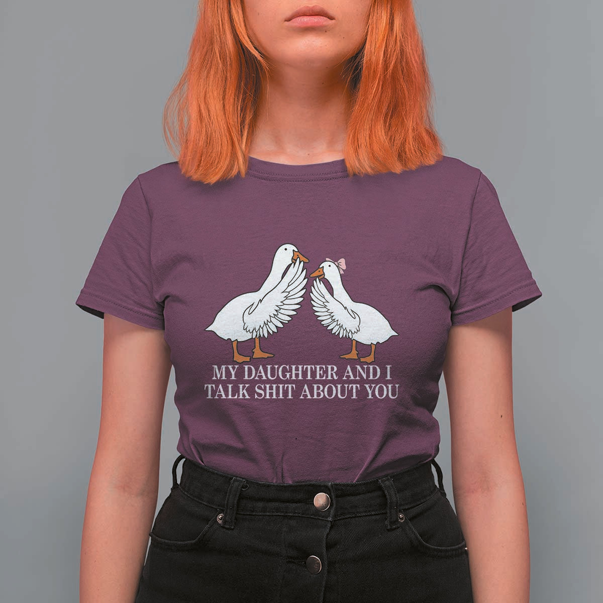 My Daughter And I Talk Shit About You T Shirt For Women Funny Sarcastic Dad Father's Day