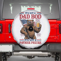 It's Not A Dad BOD It's A Father Figure Spare Tire Cover Dad Bear Drinking Beer 4th of July