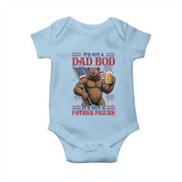 It's Not A Dad BOD It's A Father Figure Baby Onesie Dad Bear Drinking Beer 4th of July