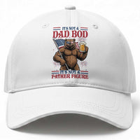 It's Not A Dad BOD It's A Father Figure Baseball Cap Dad Bear Drinking Beer 4th of July