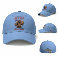 It's Not A Dad BOD It's A Father Figure Baseball Cap Dad Bear Drinking Beer 4th of July