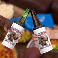 It's Not A Dad BOD It's A Father Figure 4 in 1 Can Cooler Tumbler Dad Bear Drinking Beer 4th of July
