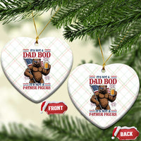 It's Not A Dad BOD It's A Father Figure Ceramic Ornament Dad Bear Drinking Beer 4th of July