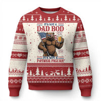 It's Not A Dad BOD It's A Father Figure Ugly Christmas Sweater Dad Bear Drinking Beer 4th of July