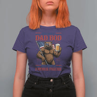 It's Not A Dad BOD It's A Father Figure T Shirt For Women Dad Bear Drinking Beer 4th of July