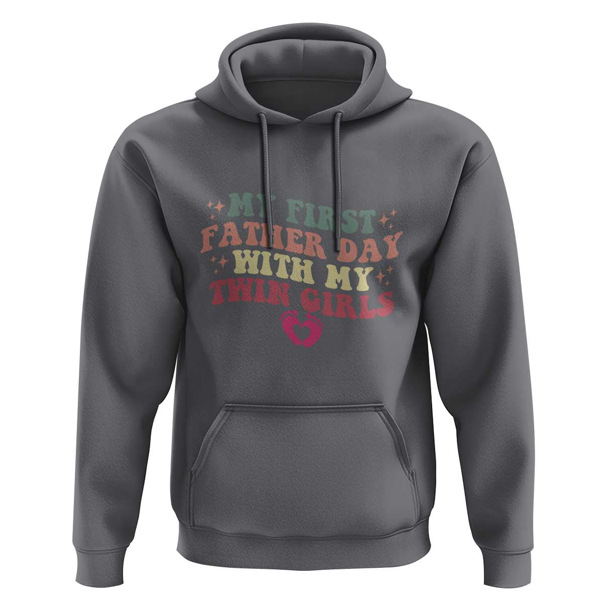 My First Fathers Day With Twin Girls Hoodie Funny New Dad Gift