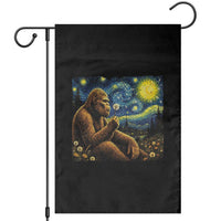 Bigfoot Blowing Dandelion Starry Night Garden Flag Cryptid Mythical Creature National Park Monster Gift