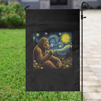 Bigfoot Blowing Dandelion Starry Night Garden Flag Cryptid Mythical Creature National Park Monster Gift