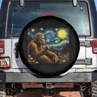 Bigfoot Blowing Dandelion Starry Night Spare Tire Cover Cryptid Mythical Creature National Park Monster Gift