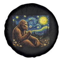 Bigfoot Blowing Dandelion Starry Night Spare Tire Cover Cryptid Mythical Creature National Park Monster Gift