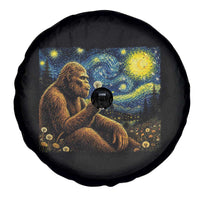 Bigfoot Blowing Dandelion Starry Night Spare Tire Cover Cryptid Mythical Creature National Park Monster Gift
