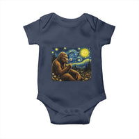 Bigfoot Blowing Dandelion Starry Night Baby Onesie Cryptid Mythical Creature National Park Monster Gift