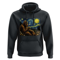 Bigfoot Blowing Dandelion Starry Night Hoodie Cryptid Mythical Creature National Park Monster Gift