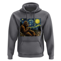 Bigfoot Blowing Dandelion Starry Night Hoodie Cryptid Mythical Creature National Park Monster Gift