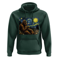 Bigfoot Blowing Dandelion Starry Night Hoodie Cryptid Mythical Creature National Park Monster Gift