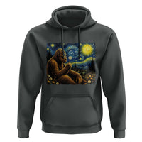 Bigfoot Blowing Dandelion Starry Night Hoodie Cryptid Mythical Creature National Park Monster Gift