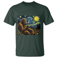 Bigfoot Blowing Dandelion Starry Night T Shirt Cryptid Mythical Creature National Park Monster Gift