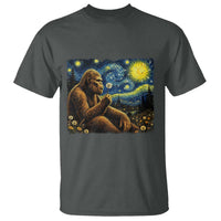 Bigfoot Blowing Dandelion Starry Night T Shirt Cryptid Mythical Creature National Park Monster Gift