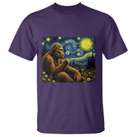 Bigfoot Blowing Dandelion Starry Night T Shirt Cryptid Mythical Creature National Park Monster Gift