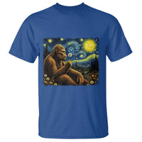 Bigfoot Blowing Dandelion Starry Night T Shirt Cryptid Mythical Creature National Park Monster Gift