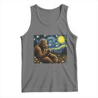 Bigfoot Blowing Dandelion Starry Night Tank Top Cryptid Mythical Creature National Park Monster Gift