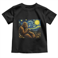 Bigfoot Blowing Dandelion Starry Night Toddler T Shirt Cryptid Mythical Creature National Park Monster Gift