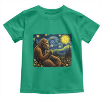 Bigfoot Blowing Dandelion Starry Night Toddler T Shirt Cryptid Mythical Creature National Park Monster Gift
