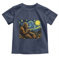 Bigfoot Blowing Dandelion Starry Night Toddler T Shirt Cryptid Mythical Creature National Park Monster Gift