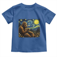 Bigfoot Blowing Dandelion Starry Night Toddler T Shirt Cryptid Mythical Creature National Park Monster Gift
