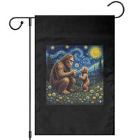 Bigfoot Blowing Dandelion Starry Night Garden Flag Sasquatch Dad Fathers Day Father Son Matching