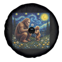Bigfoot Blowing Dandelion Starry Night Spare Tire Cover Sasquatch Dad Fathers Day Father Son Matching