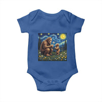 Bigfoot Blowing Dandelion Starry Night Baby Onesie Sasquatch Dad Fathers Day Father Son Matching
