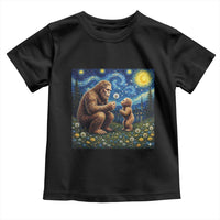 Bigfoot Blowing Dandelion Starry Night Toddler T Shirt Sasquatch Dad Fathers Day Father Son Matching