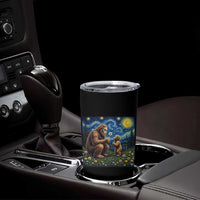 Bigfoot Blowing Dandelion Starry Night Tumbler Cup Sasquatch Dad Fathers Day Father Son Matching