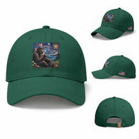 Bigfoot Blowing Dandelion Baseball Cap Sasquatch Van Gogh Starry Night 4th of July