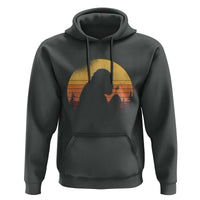 Bigfoot Blowing Dandelion Hoodie Retro Sunset Forest