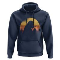 Bigfoot Blowing Dandelion Hoodie Retro Sunset Forest