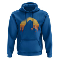 Bigfoot Blowing Dandelion Hoodie Retro Sunset Forest