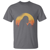 Bigfoot Blowing Dandelion T Shirt Retro Sunset Forest