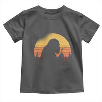 Bigfoot Blowing Dandelion Toddler T Shirt Retro Sunset Forest