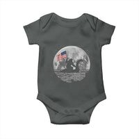 Bigfoot Loch Ness Monster 4th of July Baby Onesie Funny Cryptid Moon Night