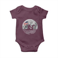 Bigfoot Loch Ness Monster 4th of July Baby Onesie Funny Cryptid Moon Night