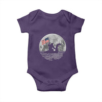 Bigfoot Loch Ness Monster 4th of July Baby Onesie Funny Cryptid Moon Night