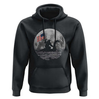 Bigfoot Loch Ness Monster 4th of July Hoodie Funny Cryptid Moon Night