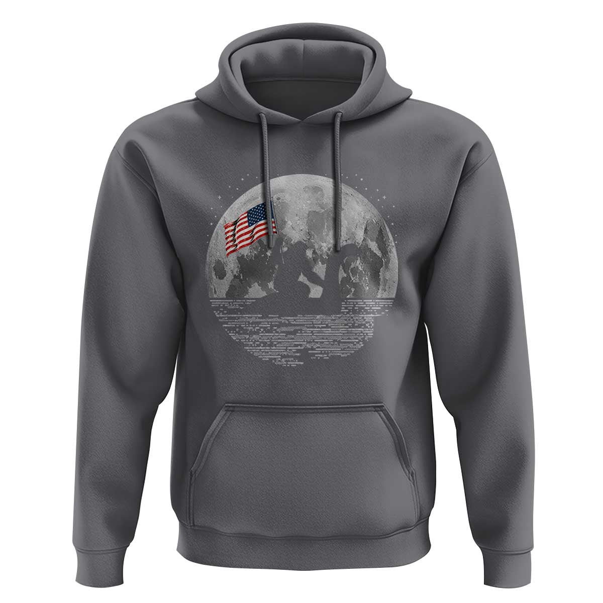 Bigfoot Loch Ness Monster 4th of July Hoodie Funny Cryptid Moon Night